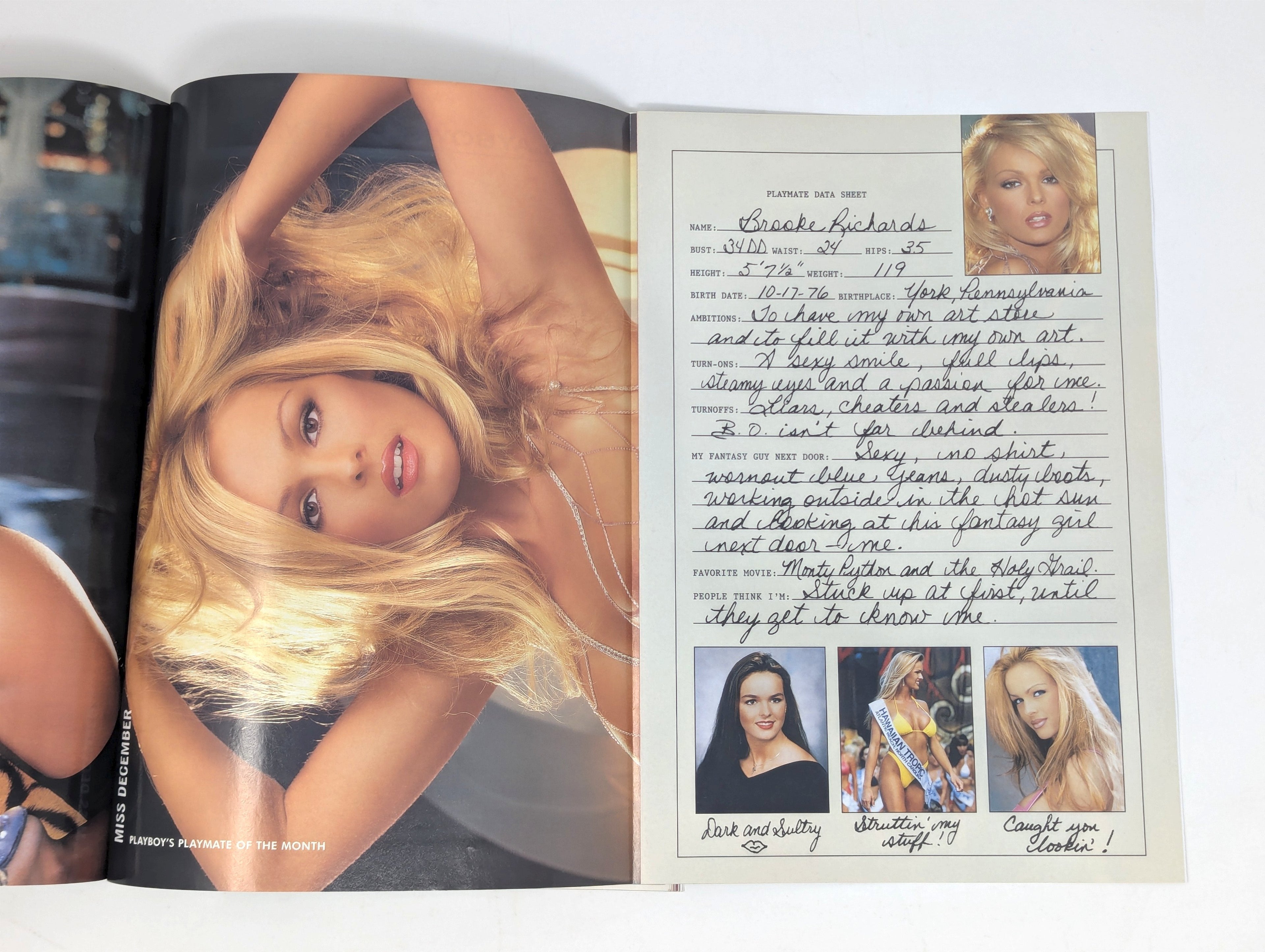 Playboy, December 1999, centerfold image